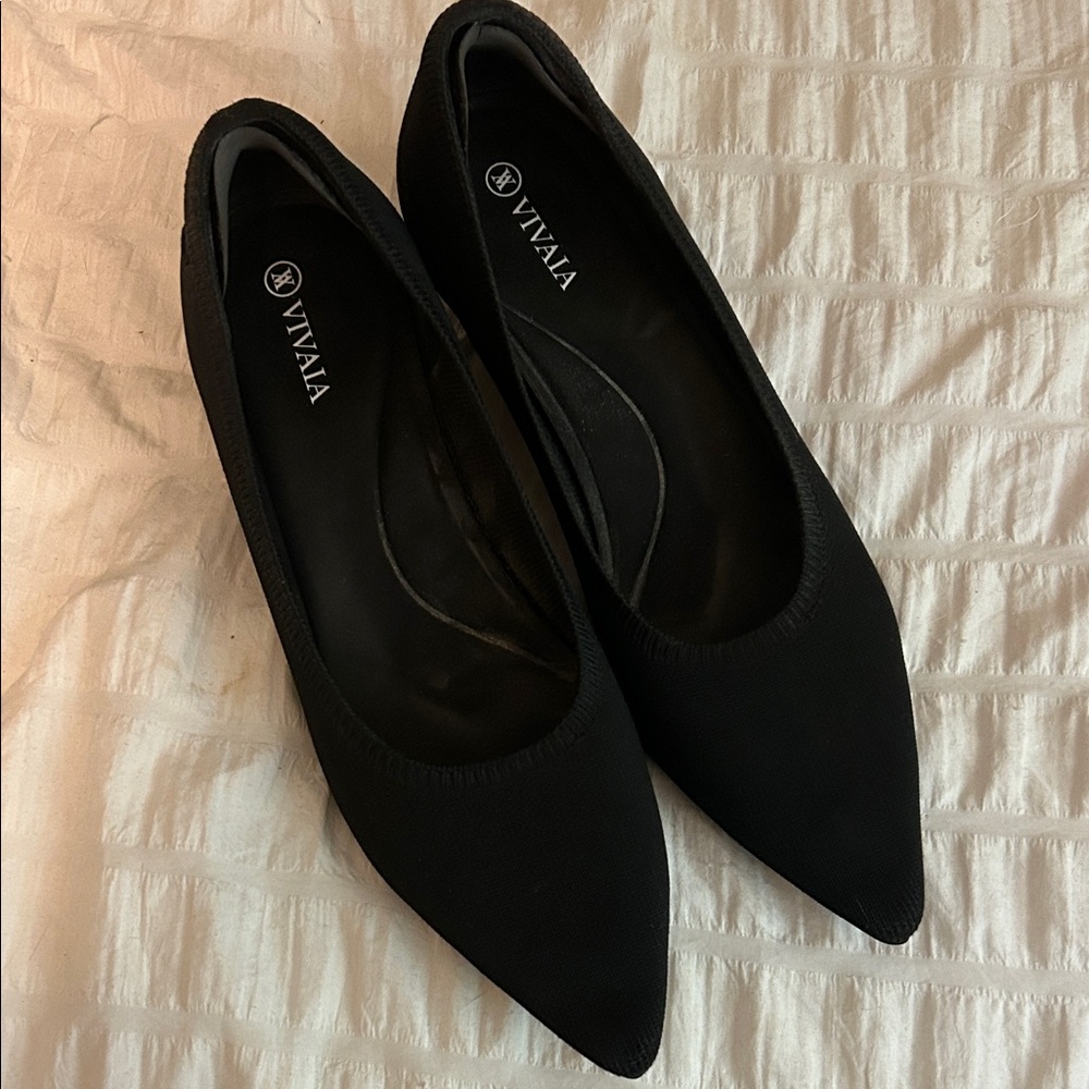 Women's Black Block Heels - Size 41